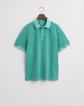 TROPIC BLUE, SUNFADED SS POLO, FLAT-LAY BY GANT AU.