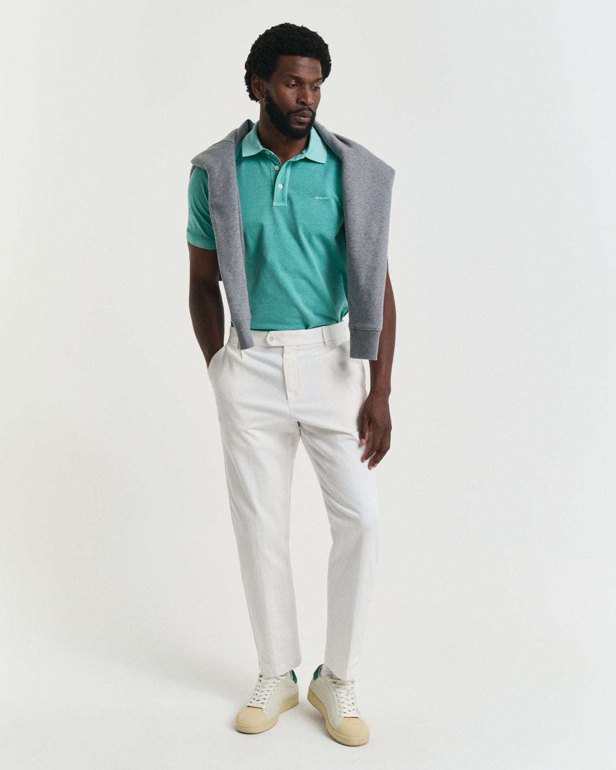 TROPIC BLUE, SUNFADED SS POLO BY GANT AU.