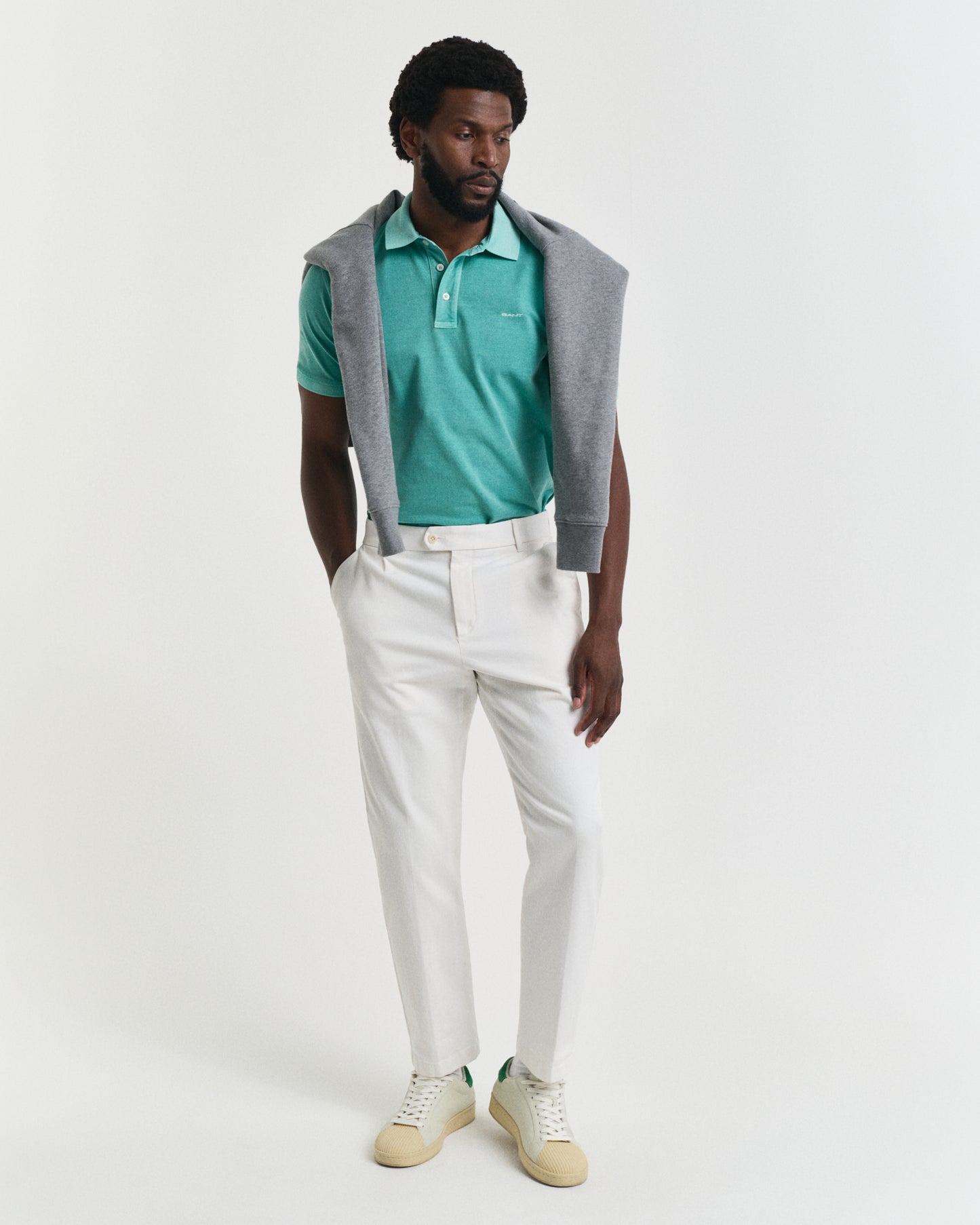 TROPIC BLUE, SUNFADED SS POLO BY GANT AU.