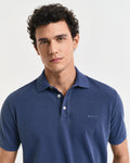 PERSIAN BLUE, SUNFADED SS POLO, CLOSE-UP BY GANT AU.