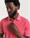 WATERMELON RED, SUNFADED SS POLO, CLOSE-UP BY GANT AU.