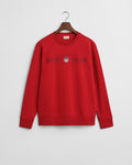 RUBY RED, GRAPHIC C-NECK SWEAT, FLAT-LAY BY GANT AU.