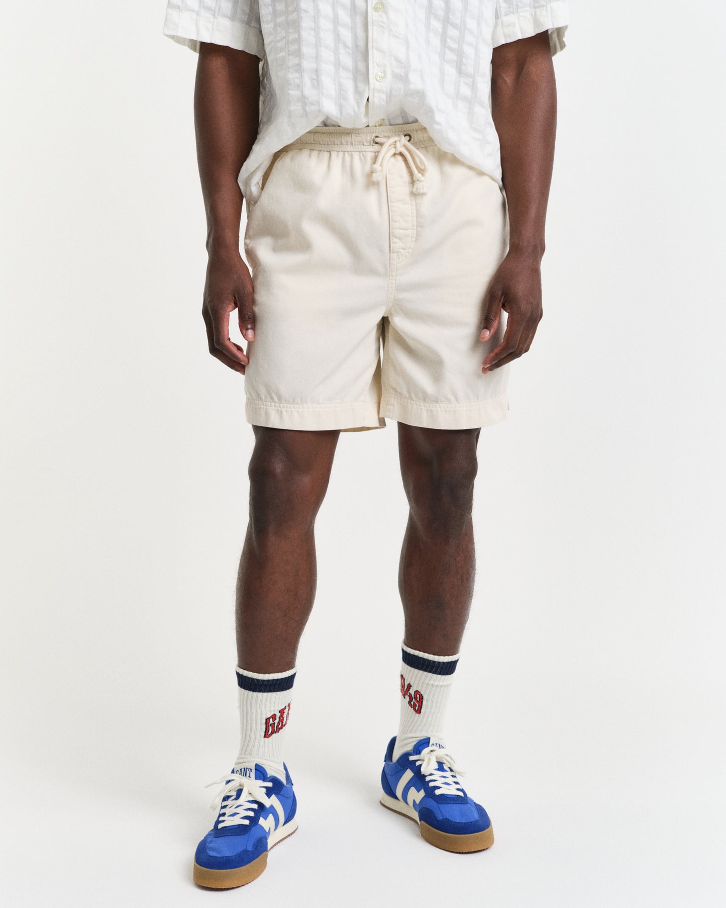 Regular Fit Sunfaded Drawstring Shorts