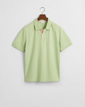 APPLE GREEN, REG CONTRAST PIQUE SS POLO BY GANT AU.