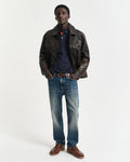 EVENING BLUE, REG CONTRAST PIQUE SS POLO BY GANT AU.