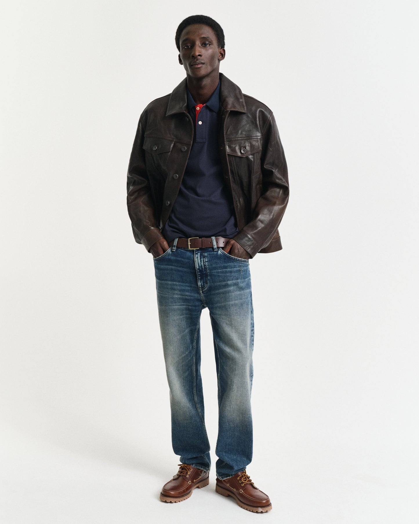 EVENING BLUE, REG CONTRAST PIQUE SS POLO BY GANT AU.
