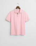 CALIFORNIA PINK, REG CONTRAST PIQUE SS POLO, FLAT-LAY BY GANT AU.