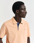 PEACHY ORANGE, REG CONTRAST PIQUE SS POLO, CLOSE-UP BY GANT AU.