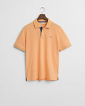 PEACHY ORANGE, REG CONTRAST PIQUE SS POLO, FLAT-LAY BY GANT AU.