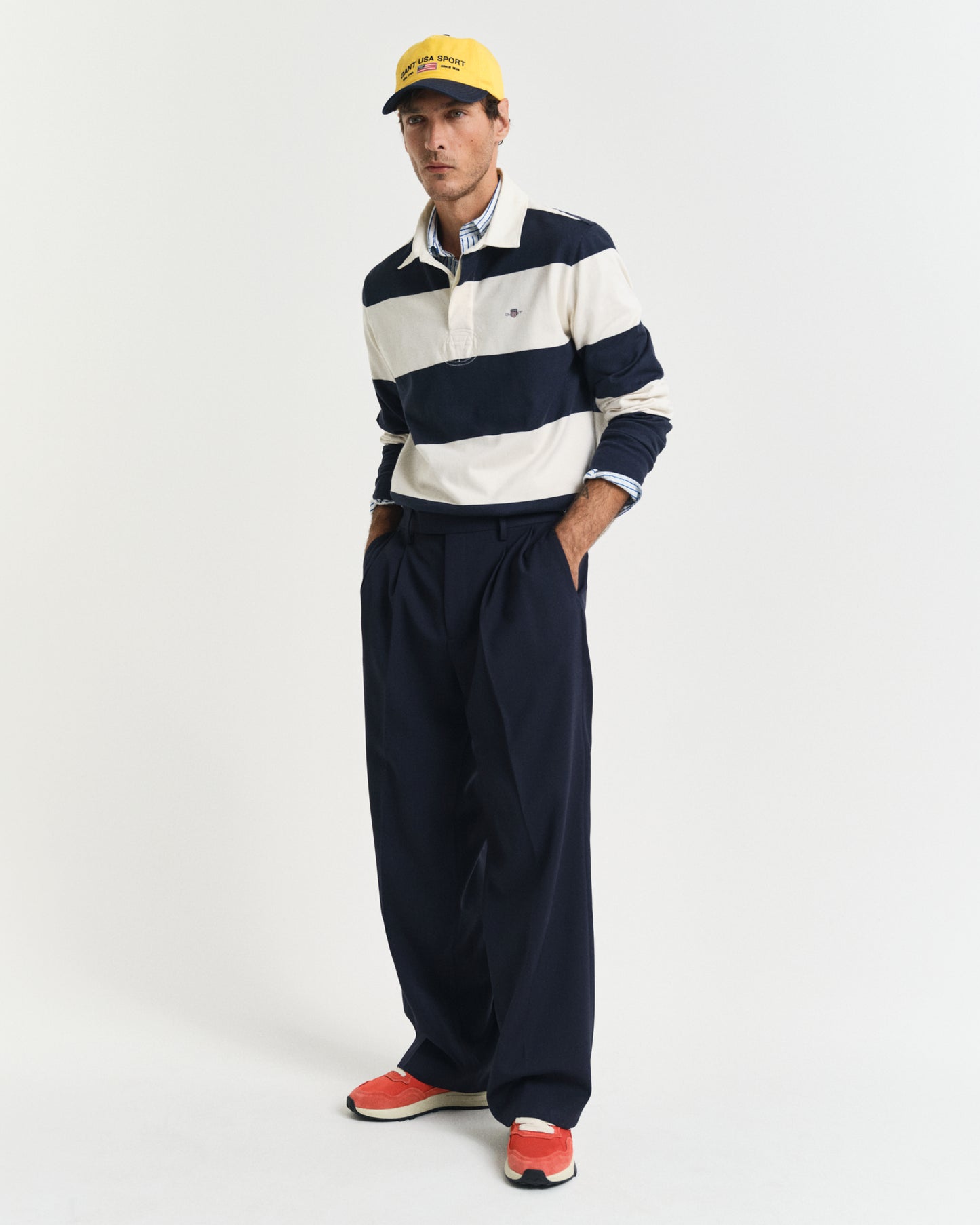 EVENING BLUE, BARSTRIPE RUGGER BY GANT AU.