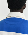 MODEL WEARING BARSTRIPE RUGGER