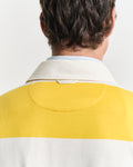 DAFFODIL YELLOW, BARSTRIPE RUGGER, CLOSE-UP BY GANT AU.
