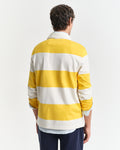 DAFFODIL YELLOW, BARSTRIPE RUGGER, BACK-VIEW BY GANT AU.