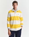 DAFFODIL YELLOW, BARSTRIPE RUGGER, FRONT-VIEW BY GANT AU.