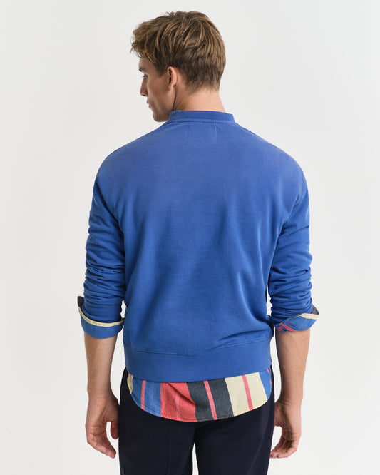 RICH BLUE, GRAPHIC SWEAT C-NECK, BACK-VIEW BY GANT AU.
