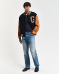 EVENING BLUE, REG SHIELD SS PIQUE POLO BY GANT AU.