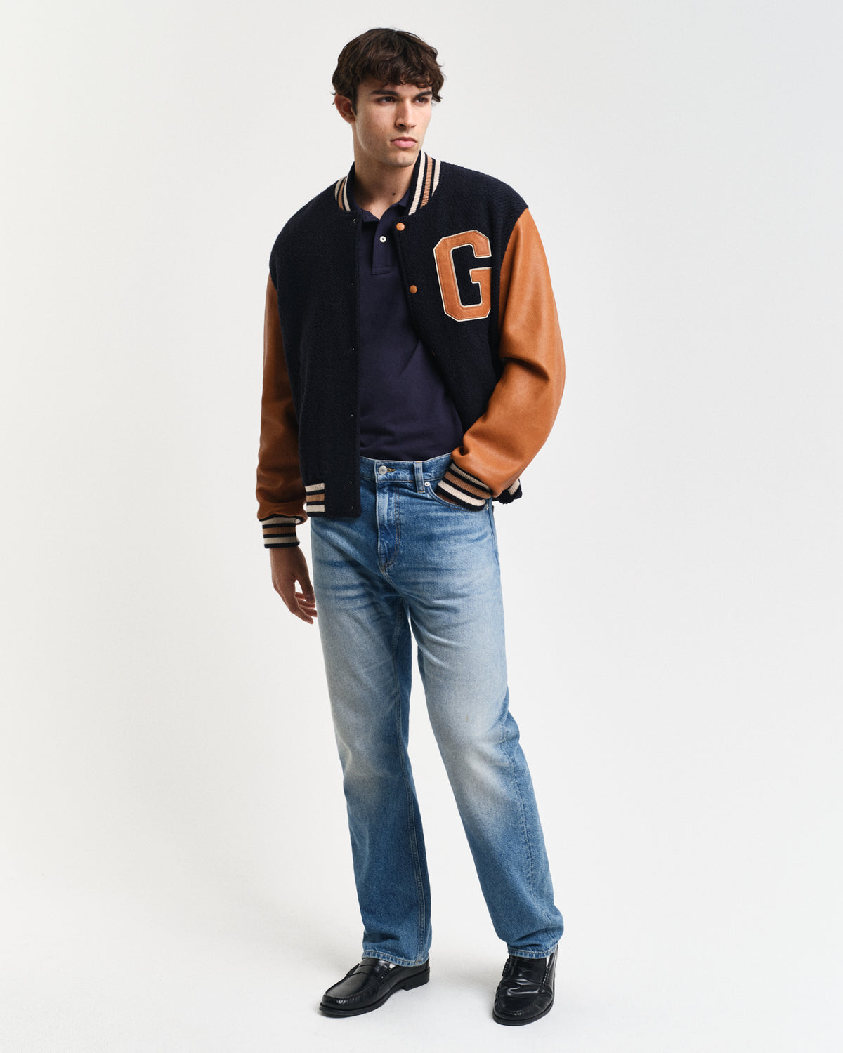 EVENING BLUE, REG SHIELD SS PIQUE POLO BY GANT AU.