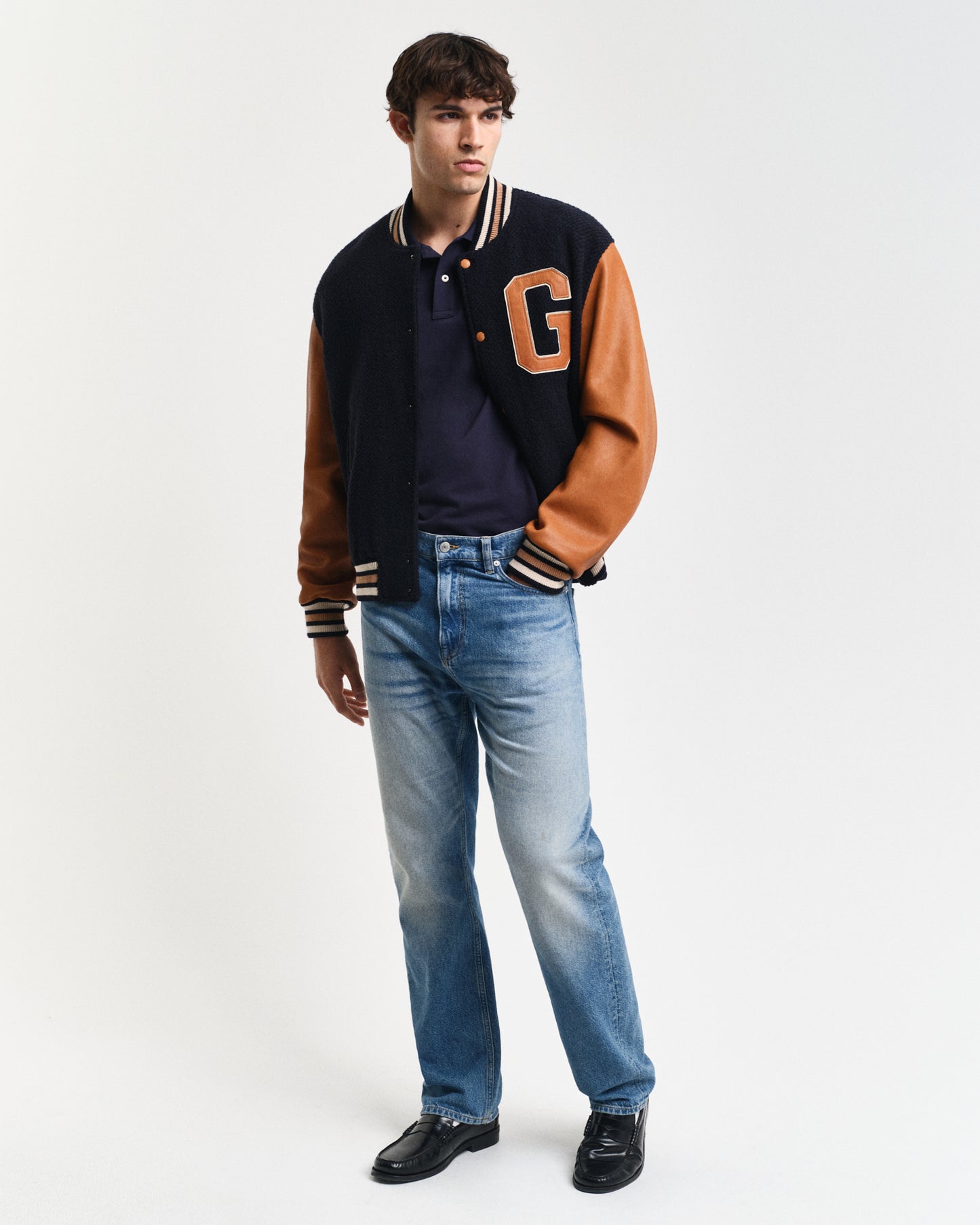 EVENING BLUE, REG SHIELD SS PIQUE POLO BY GANT AU.