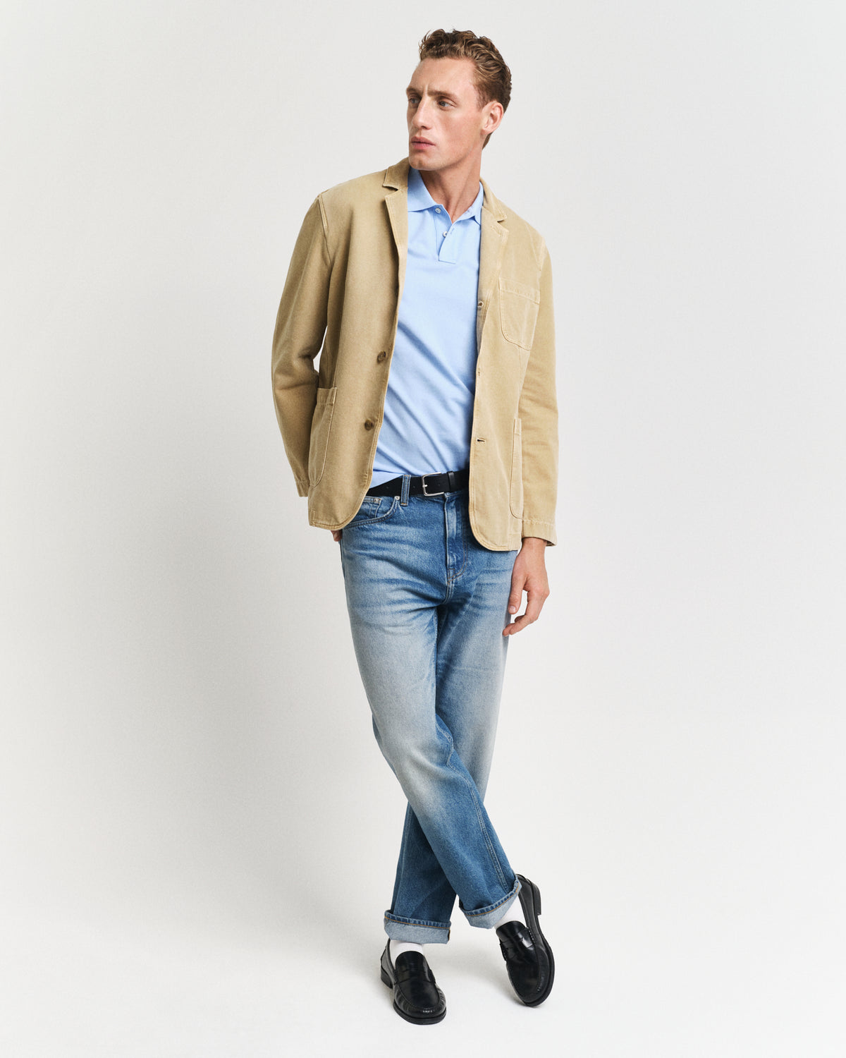 CAPRI BLUE, REG SHIELD SS PIQUE POLO BY GANT AU.