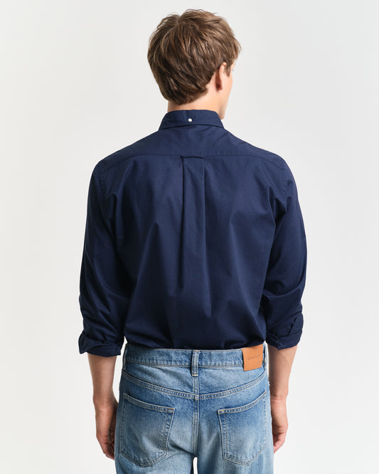 MARINE, REG CLASSIC POPLIN SHIRT, BACK-VIEW BY GANT AU.