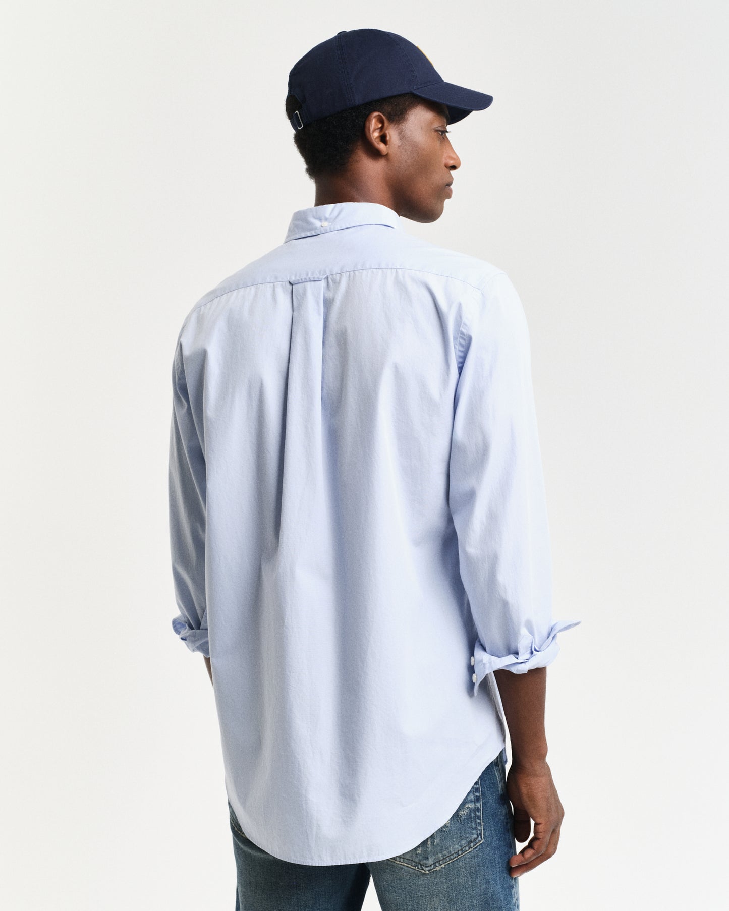 LIGHT BLUE, REG CLASSIC POPLIN SHIRT, BACK-VIEW BY GANT AU.
