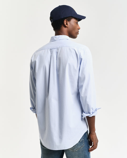 LIGHT BLUE, REG CLASSIC POPLIN SHIRT, BACK-VIEW BY GANT AU.