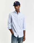 LIGHT BLUE, REG CLASSIC POPLIN SHIRT, FRONT-VIEW BY GANT AU.