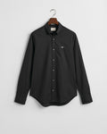 BLACK, SLIM CLASSIC POPLIN SHIRT, FLAT-LAY BY GANT AU.