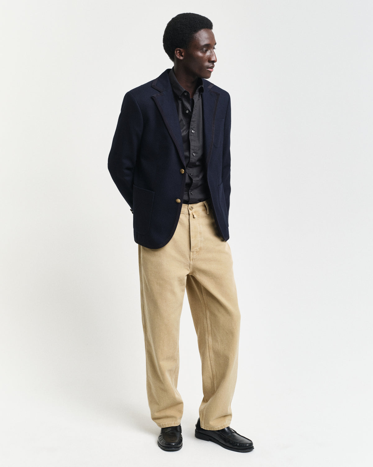 BLACK, SLIM CLASSIC POPLIN SHIRT BY GANT AU.