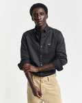 BLACK, SLIM CLASSIC POPLIN SHIRT, FRONT-VIEW BY GANT AU.