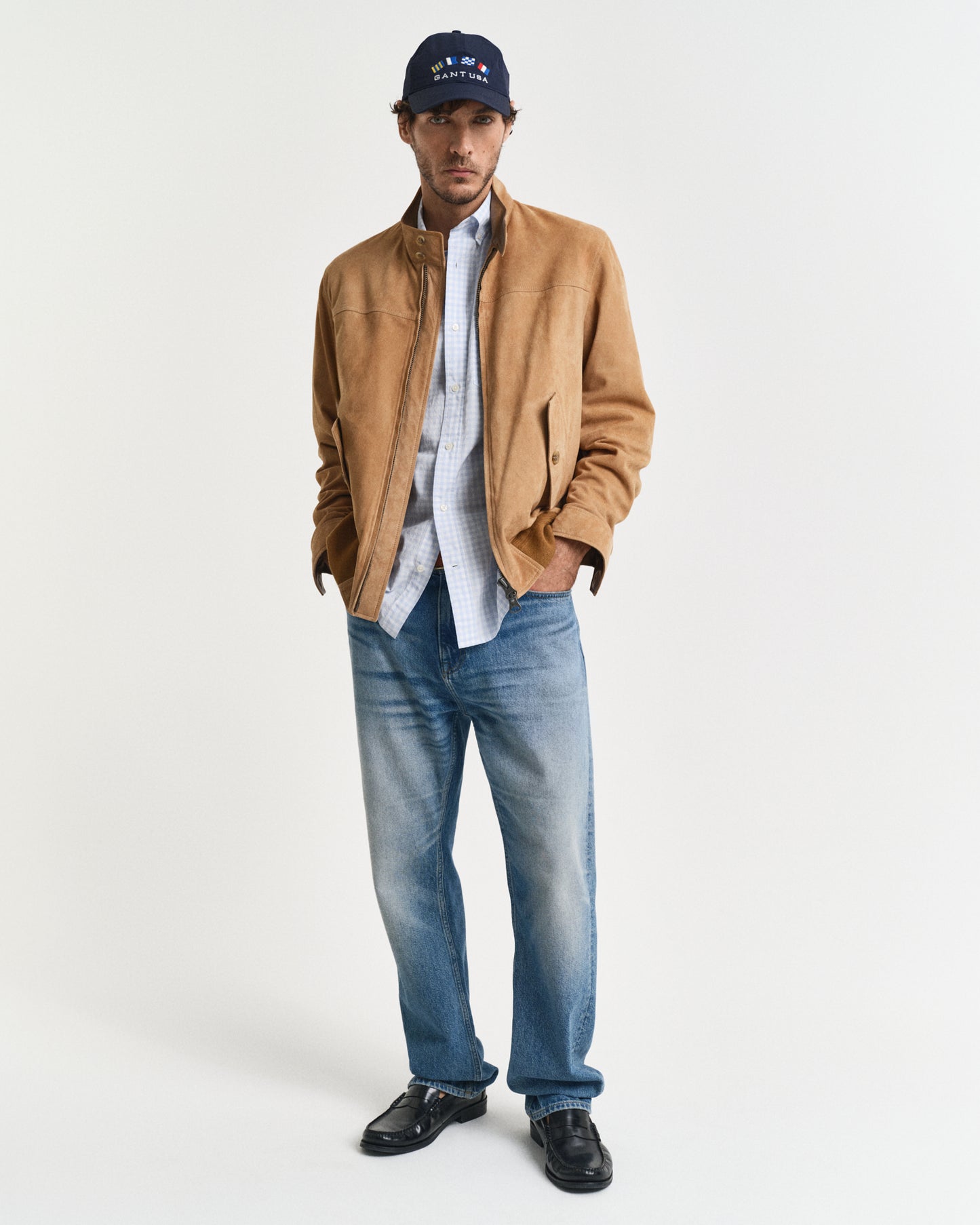 LIGHT BLUE, REG POPLIN GINGHAM SS SHIRT BY GANT AU.