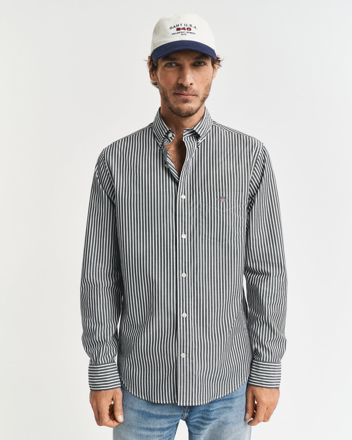 Regular Fit Striped Poplin Shirt