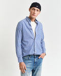 COLLEGE BLUE, REG CLASSIC POPLIN STRIPE SHIRT, FRONT-VIEW BY GANT AU.