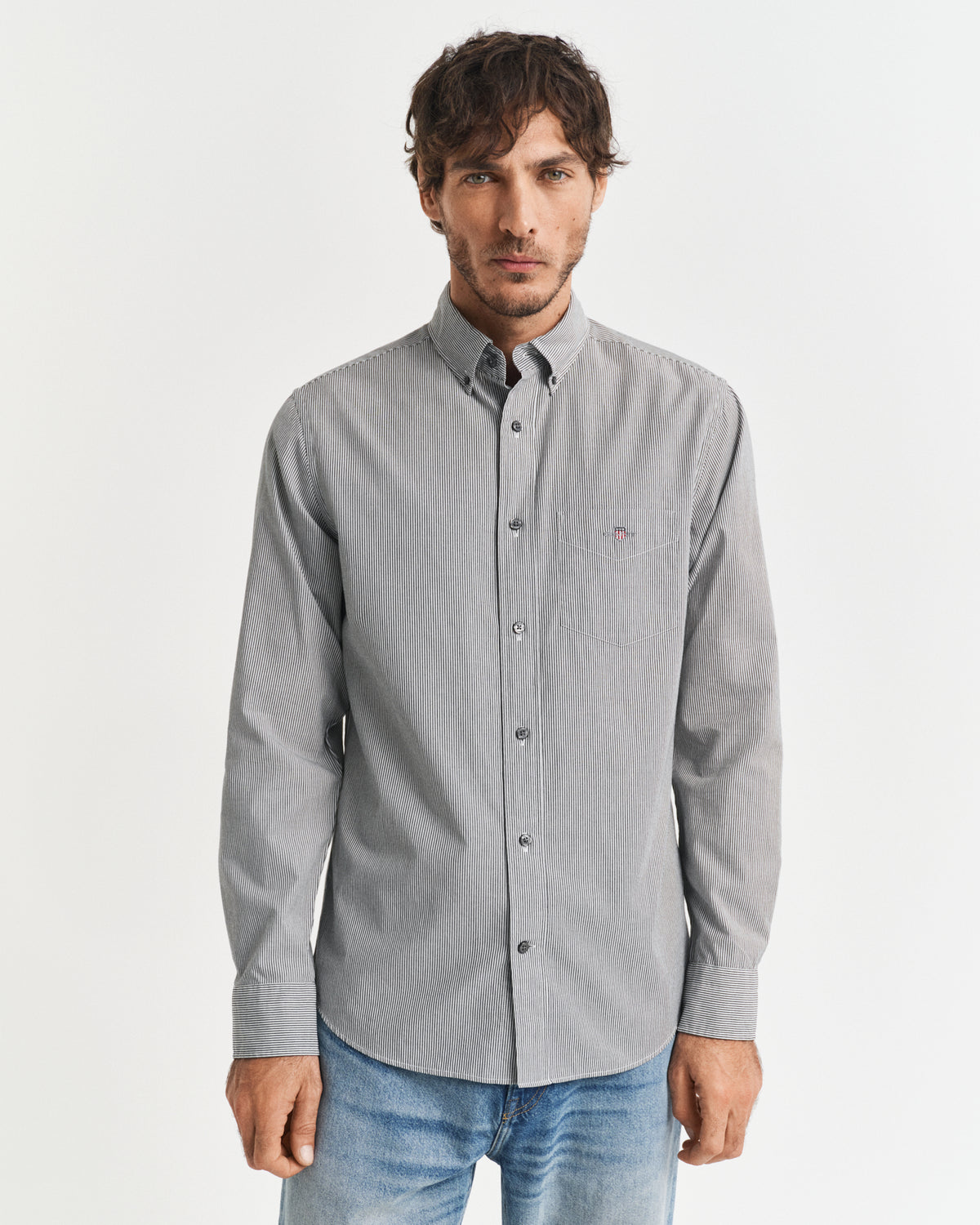Regular Fit Classic Banker Stripe Poplin Shirt