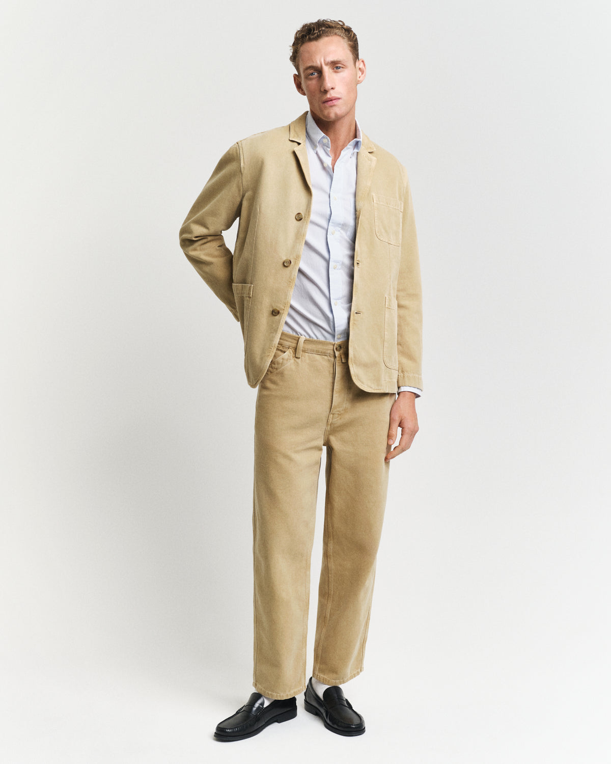 LIGHT BLUE, REG CLASSIC POPLIN BANKER SHIRT BY GANT AU.