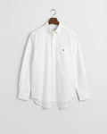WHITE, REG CLASSIC OXFORD SHIRT, FLAT-LAY BY GANT AU.
