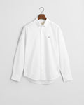 WHITE, SLIM CLASSIC OXFORD SHIRT, FLAT-LAY BY GANT AU.