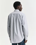 PERSIAN BLUE, REG CLASSIC OXFORD STRIPE SHIRT, BACK-VIEW BY GANT AU.