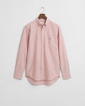 RUBY RED, REG CLASSIC OXFORD STRIPE SHIRT, FLAT-LAY BY GANT AU.