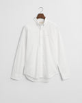 WHITE, SLIM PINPOINT OXFORD SHIRT, FLAT-LAY BY GANT AU.