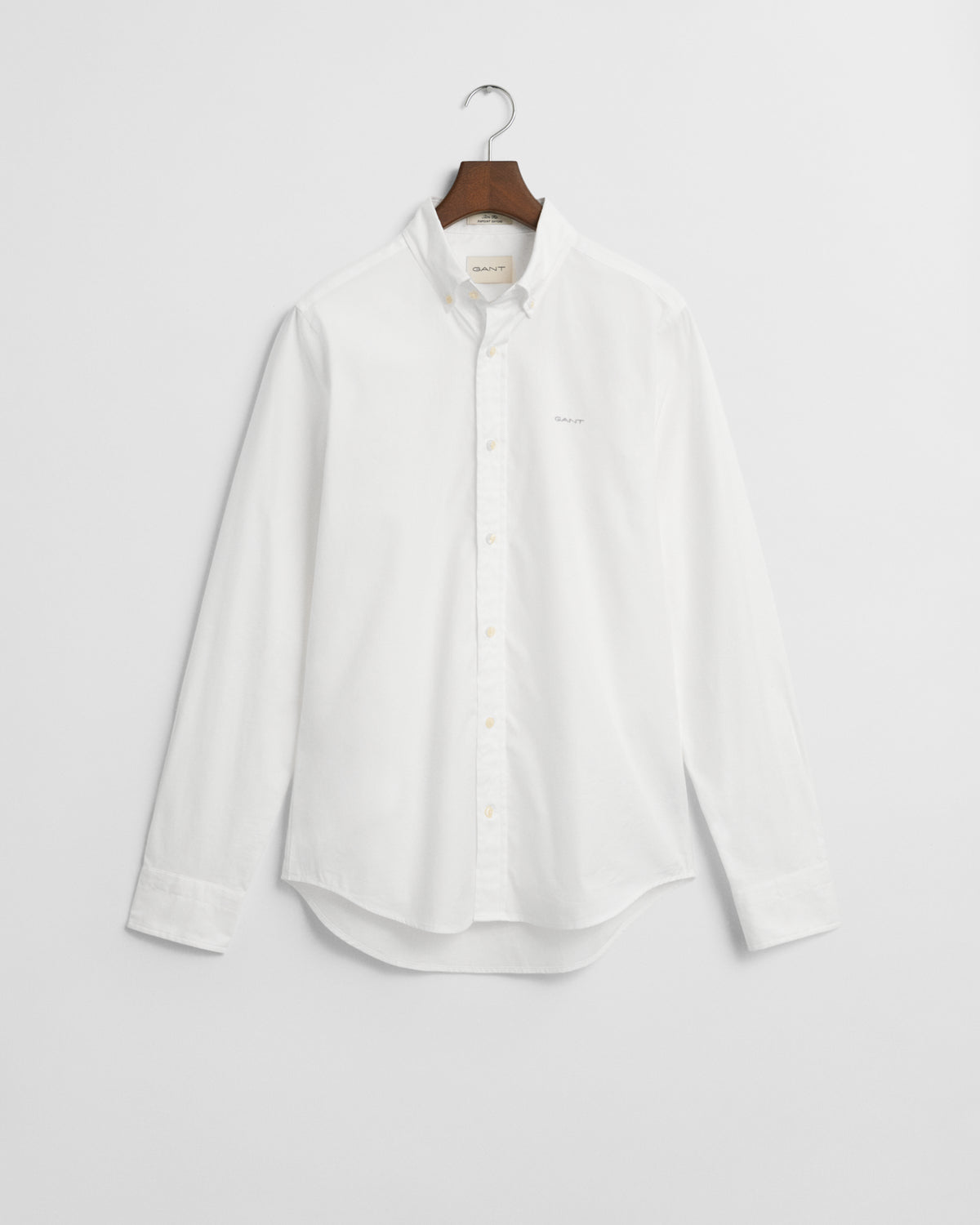 WHITE, SLIM PINPOINT OXFORD SHIRT, FLAT-LAY BY GANT AU.