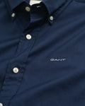 MARINE, SLIM PINPOINT OXFORD SHIRT, FLAT-LAY BY GANT AU.