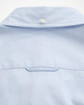 LIGHT BLUE, SLIM PINPOINT OXFORD SHIRT, CLOSE-UP BY GANT AU.