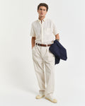 CREAM, REG GMNT DYED LINEN SS SHIRT BY GANT AU.