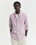 RUBY RED, REG CLASSIC OXFORD STRIPE SHIRT, FRONT-VIEW BY GANT AU.