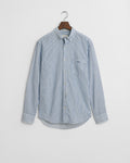 RICH BLUE, REG TEXTURE STRIPE SHIRT, FLAT-LAY BY GANT AU.