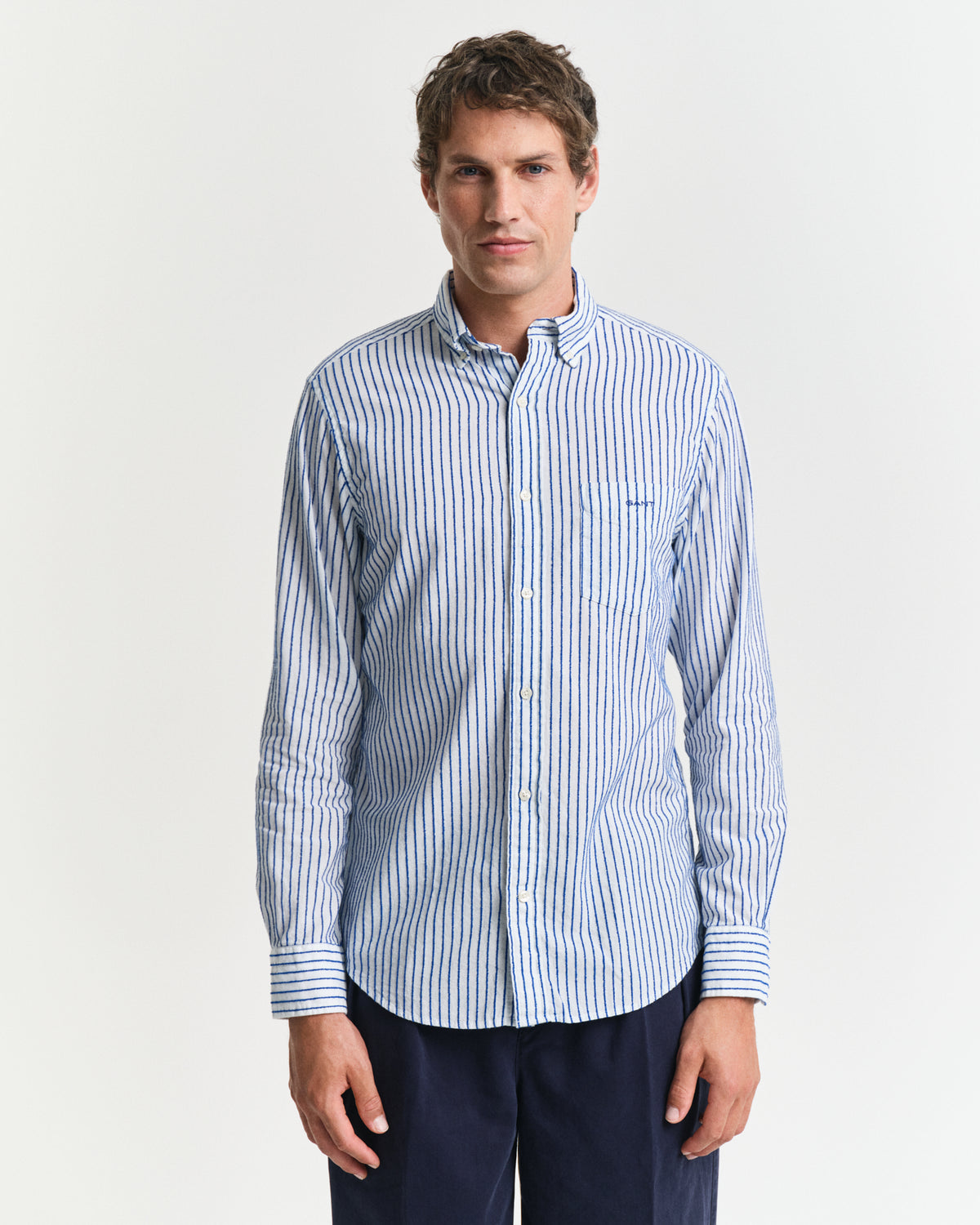 Regular Fit Textured Stripe Shirt