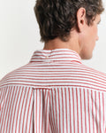 RUBY RED, REG TEXTURE STRIPE SHIRT, CLOSE-UP BY GANT AU.