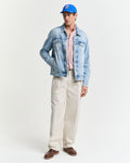 RUBY RED, REG TEXTURE STRIPE SHIRT BY GANT AU.