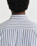 MODEL WEARING REG CLASSIC POPLIN STRIPE SHIRT